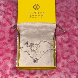 Kendra Scott Silver Lock Necklace